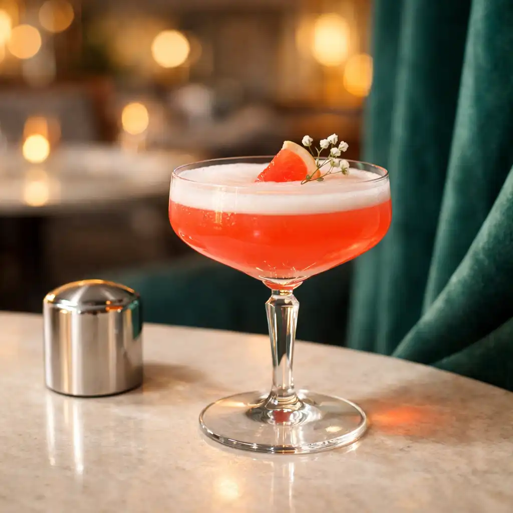 Koktajl w eleganckim szkle w świetle Lounge